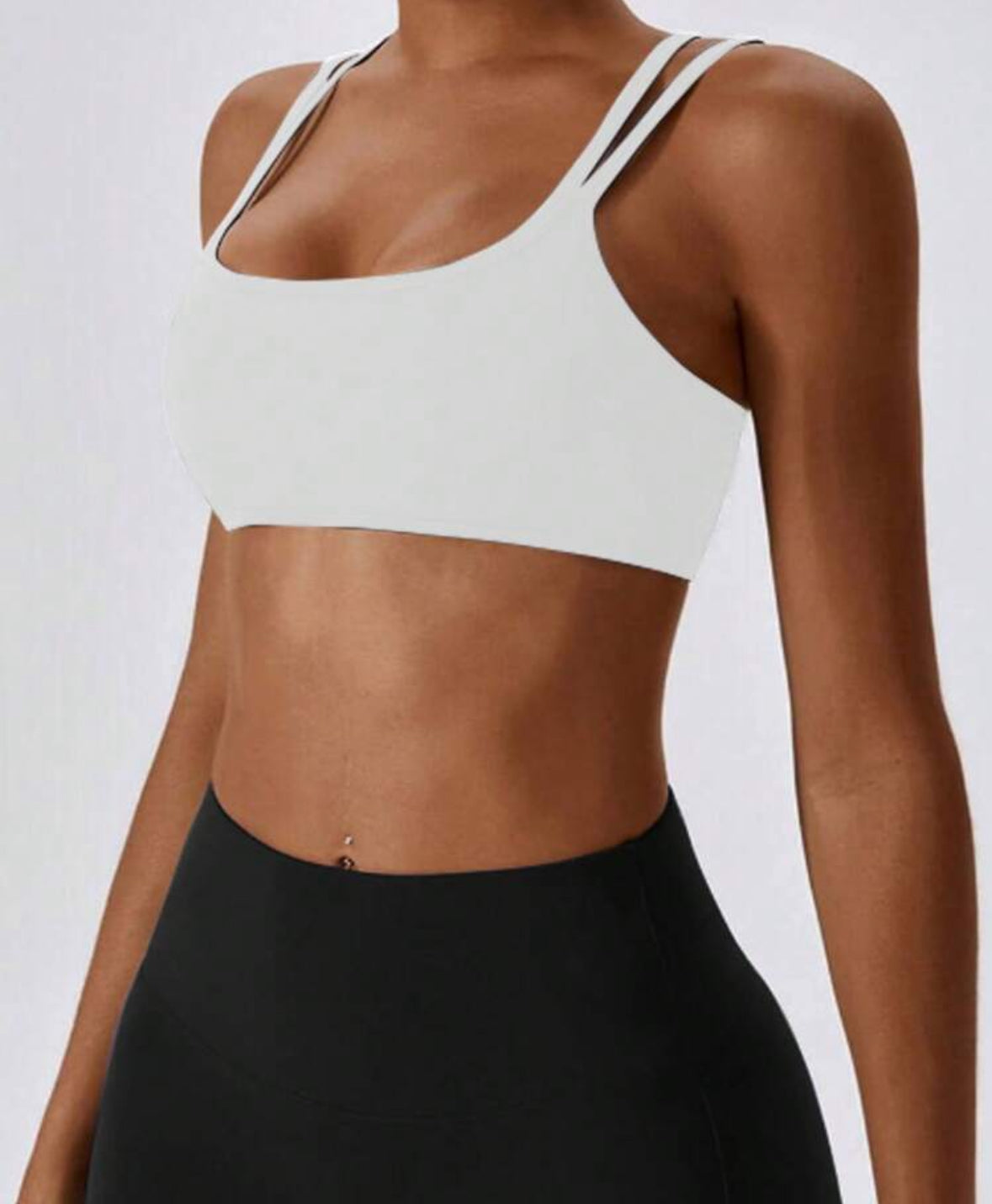 Top deportivo, sin costuras, Tono liso