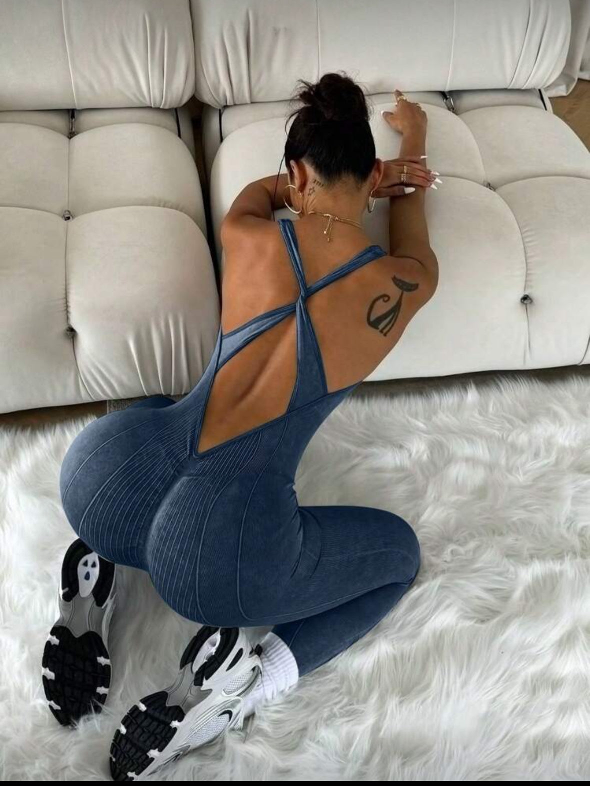 Enterizo Push Up, Sin costuras, acabado deslavado