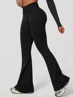 Leggings Push Up Premium Acampanado – Moldeadores, Tono Liso, Sin costuras