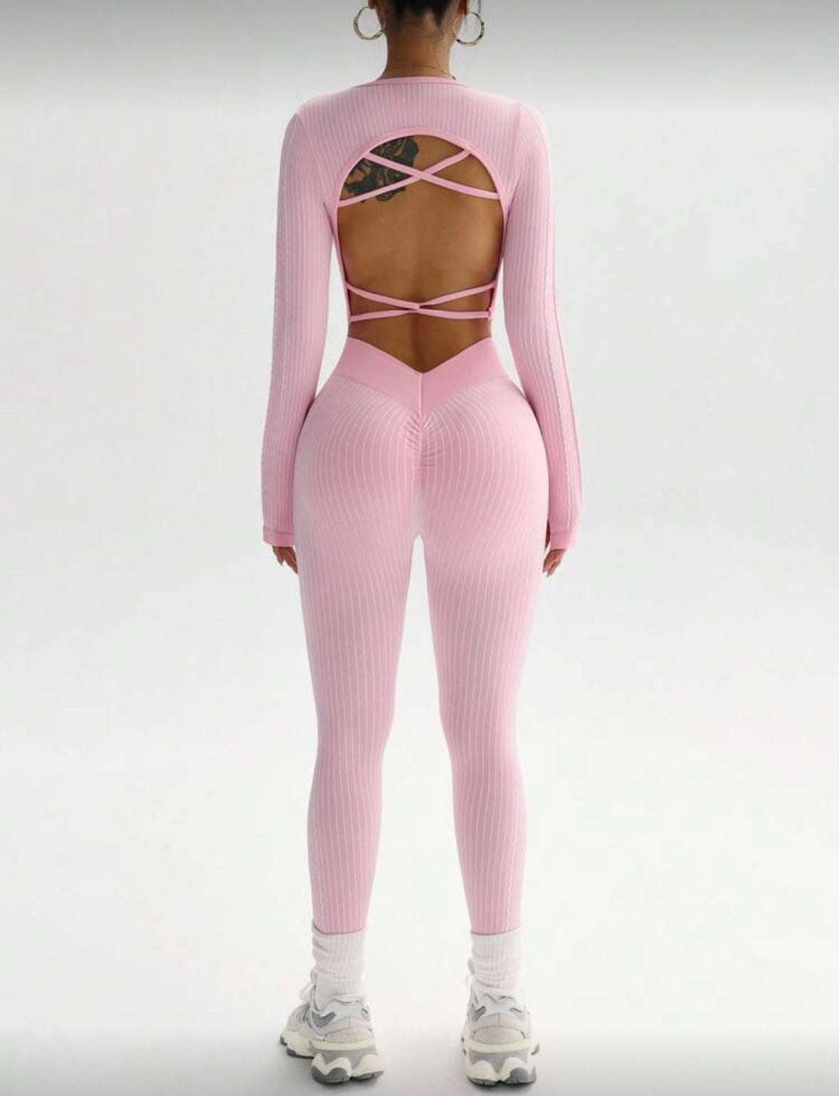 ‘Conjunto Push Up, Sin costuras, manga larga