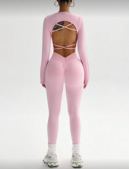 ‘Conjunto Push Up, Sin costuras, manga larga
