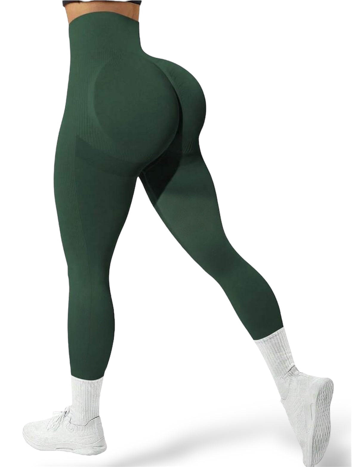 Leggins Deportivos, Push Up, Sin Costuras, Tono liso