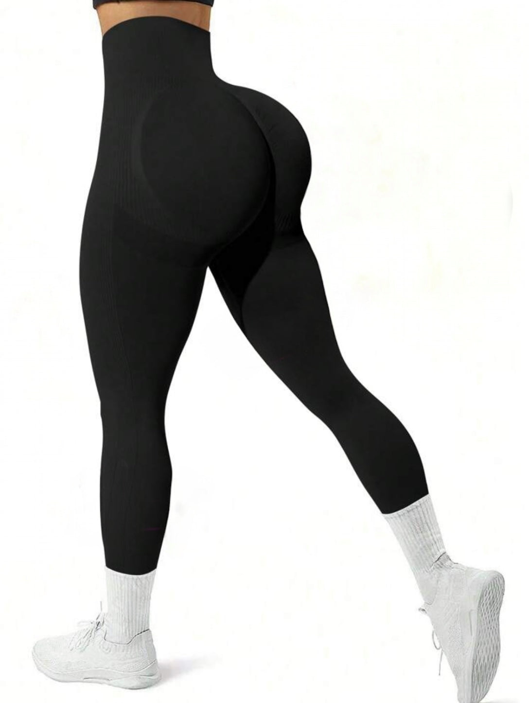 Leggins Deportivos, Push Up, Sin Costuras, Tono liso