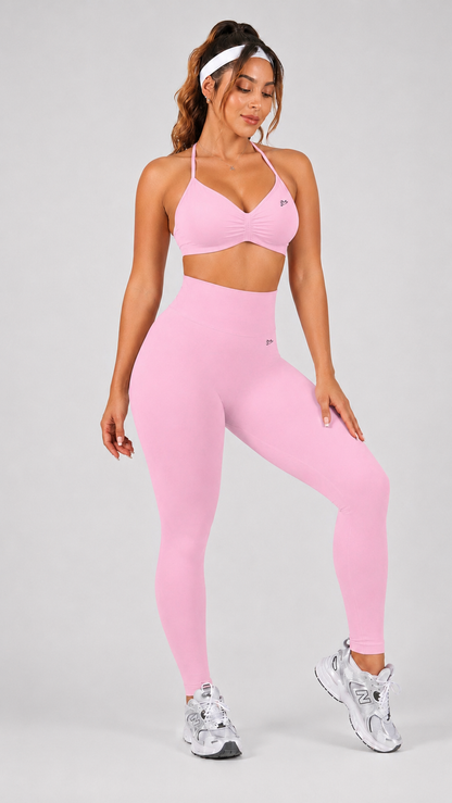 Conjunto Push Up, PREMIUM, Top y Leggins Sin costuras, tono Liso