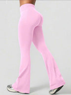 Leggings Push Up Premium Acampanado – Moldeadores, Tono Liso, Sin costuras