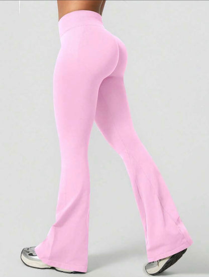 Leggings Push Up Premium Acampanado – Moldeadores, Tono Liso, Sin costuras