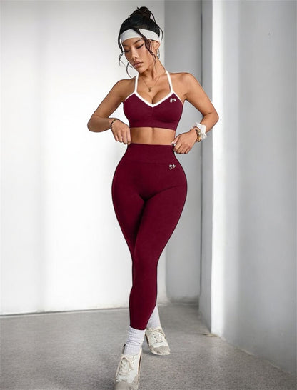 Conjunto Push Up, Top y Leggins Sin costuras, Premium