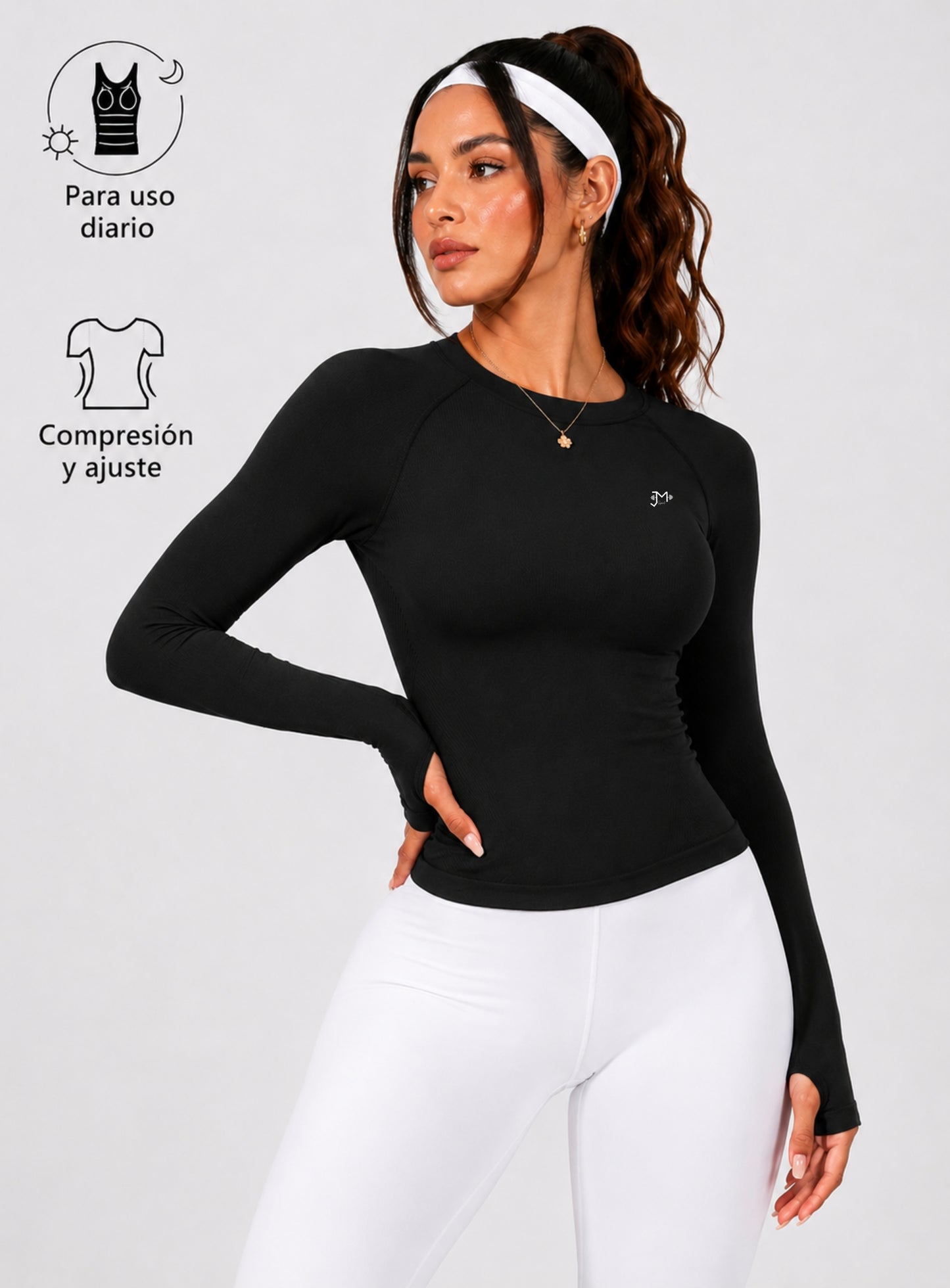 Playera Deportiva Manga Larga | Compresión, Sin Costuras y Stretch 4-Way