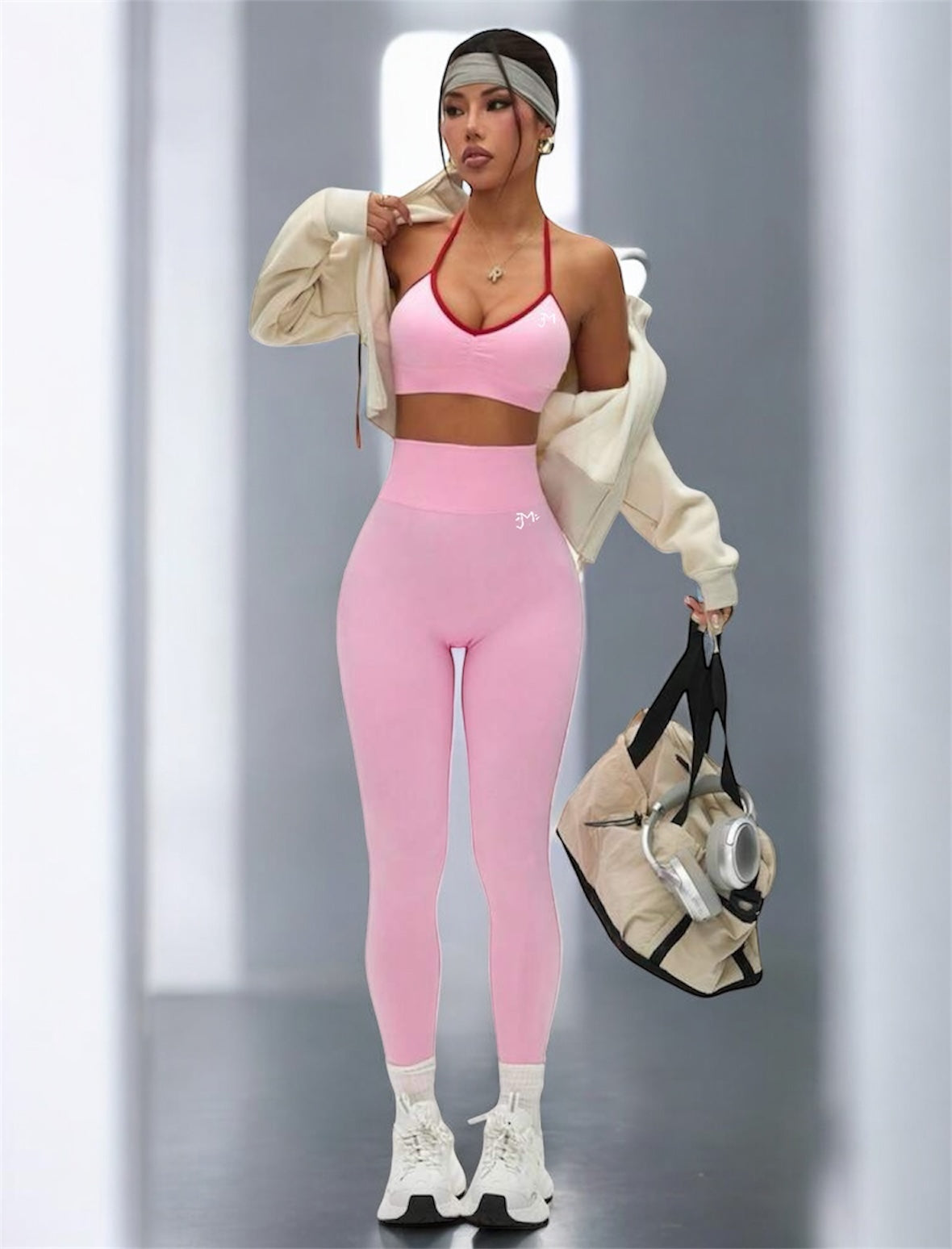 Conjunto Push Up, Top y Leggins Sin costuras, Premium