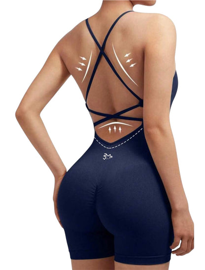 Enterizo Short Push Up, Sin costuras, Premium