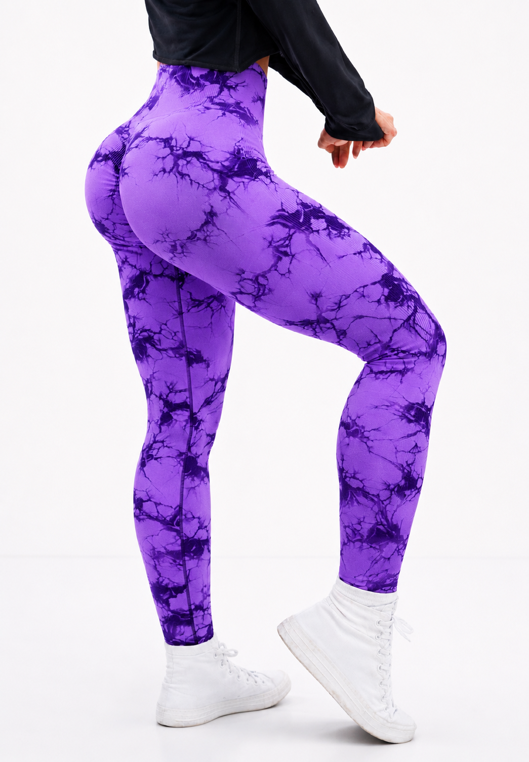 Conjunto Push Up, Tie Dye, Top y Leggins Sin costuras