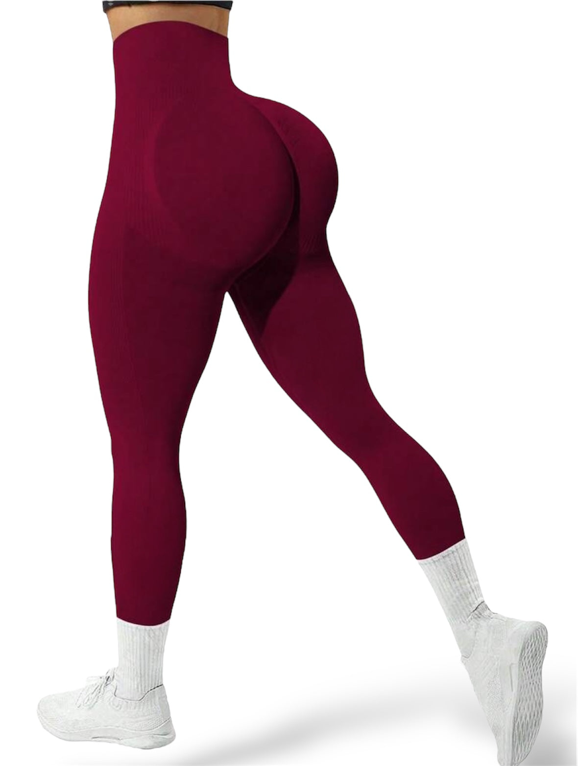 Leggins Deportivos, Push Up, Sin Costuras, Tono liso