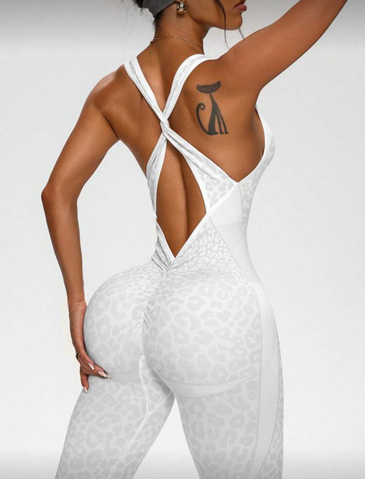‘Enterizo Push Up, Sin costuras, Animal print, Acampanado