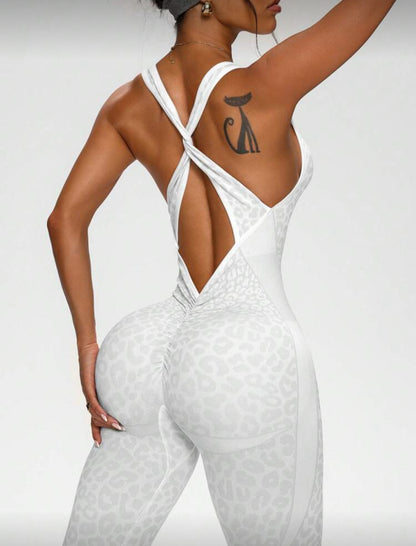 ‘Enterizo Push Up, Sin costuras, Animal print, Acampanado