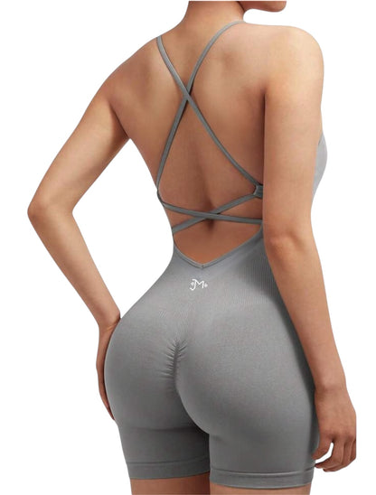 Enterizo Short Push Up, Sin costuras, Premium