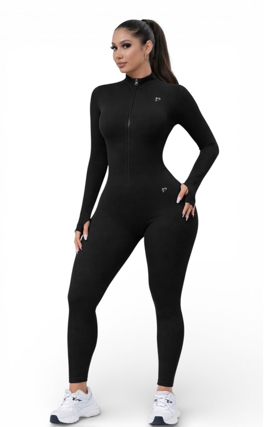 Enterizo Push Up, Sin costuras, Manga larga, Premium