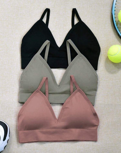 Top deportivo, sin costuras, Tono liso, Básico , JMsports