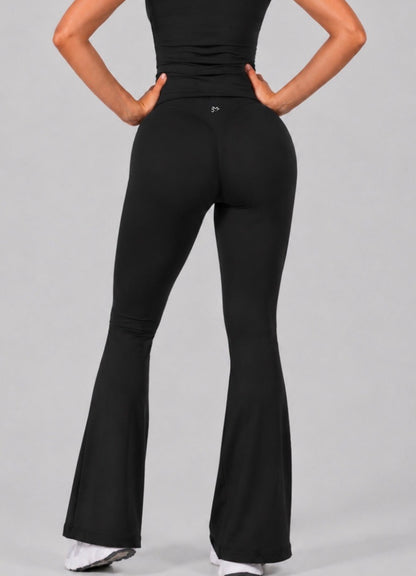 Leggings Push Up Premium Acampanado – Moldeadores, Tono Liso, Sin costuras