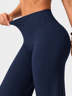 Leggings Sculpt Flar, Tono Liso, Sin costuras