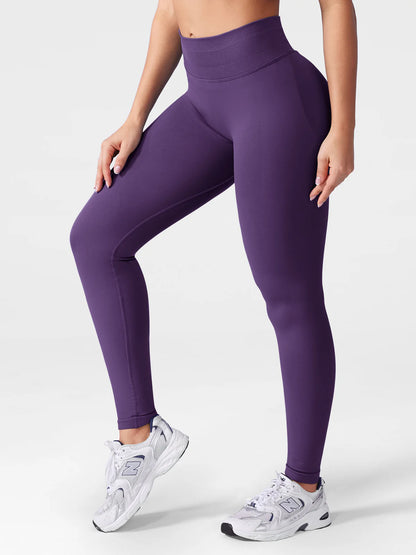 Leggings Push Up Premium – Moldeadores, Tono Liso, Sin costuras