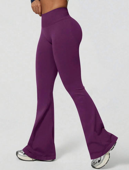 Leggings Push Up Premium Acampanado – Moldeadores, Tono Liso, Sin costuras
