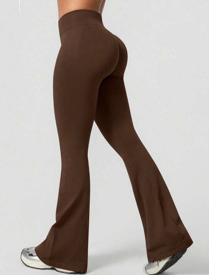 Leggings Push Up Premium Acampanado – Moldeadores, Tono Liso, Sin costuras