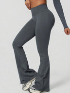 Leggings Push Up Premium Acampanado – Moldeadores, Tono Liso, Sin costuras