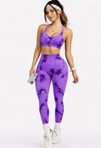 Conjunto Push Up, Tie Dye, Top y Leggins Sin costuras