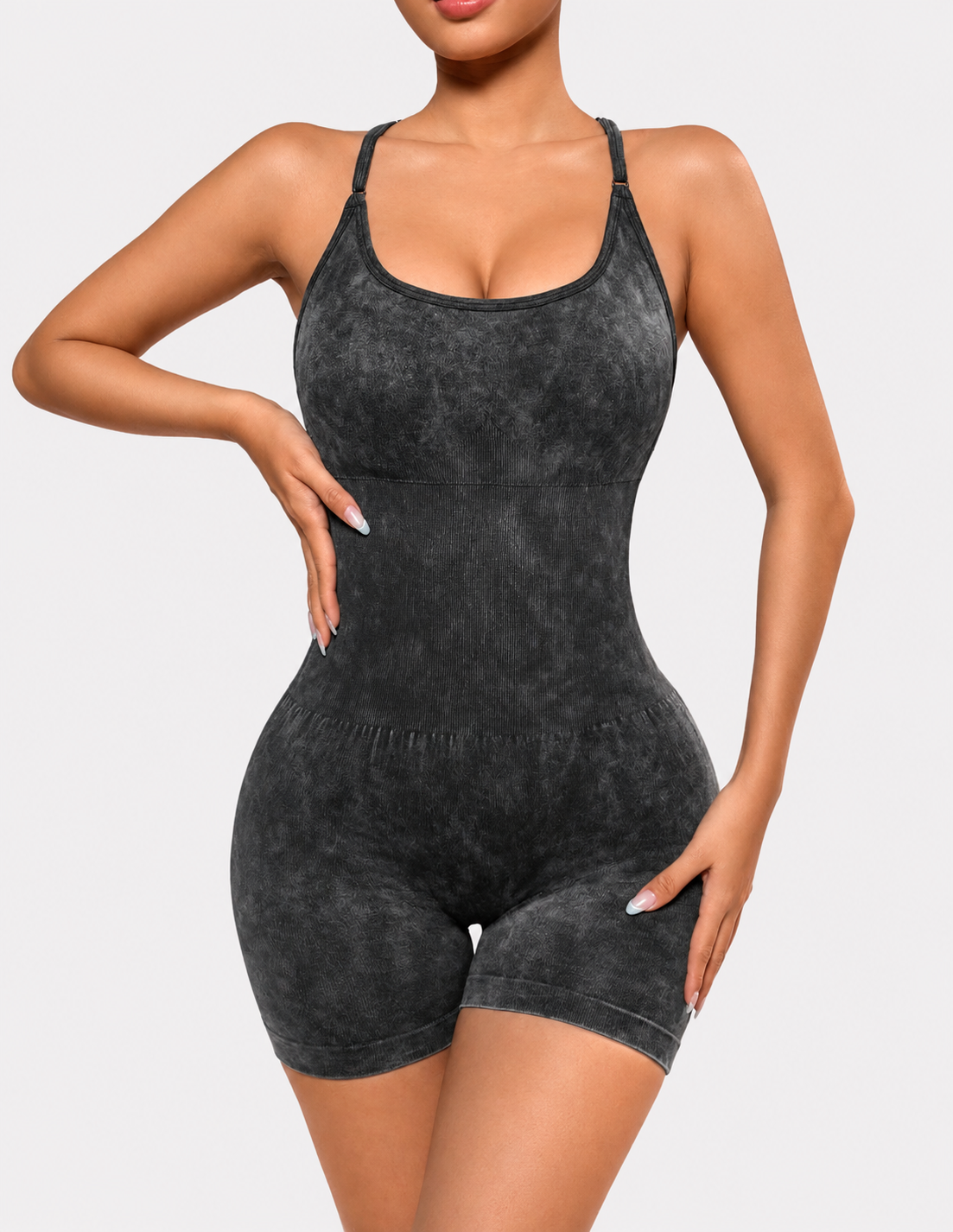 Enterizo Short Push Up, Sin costuras, Premium