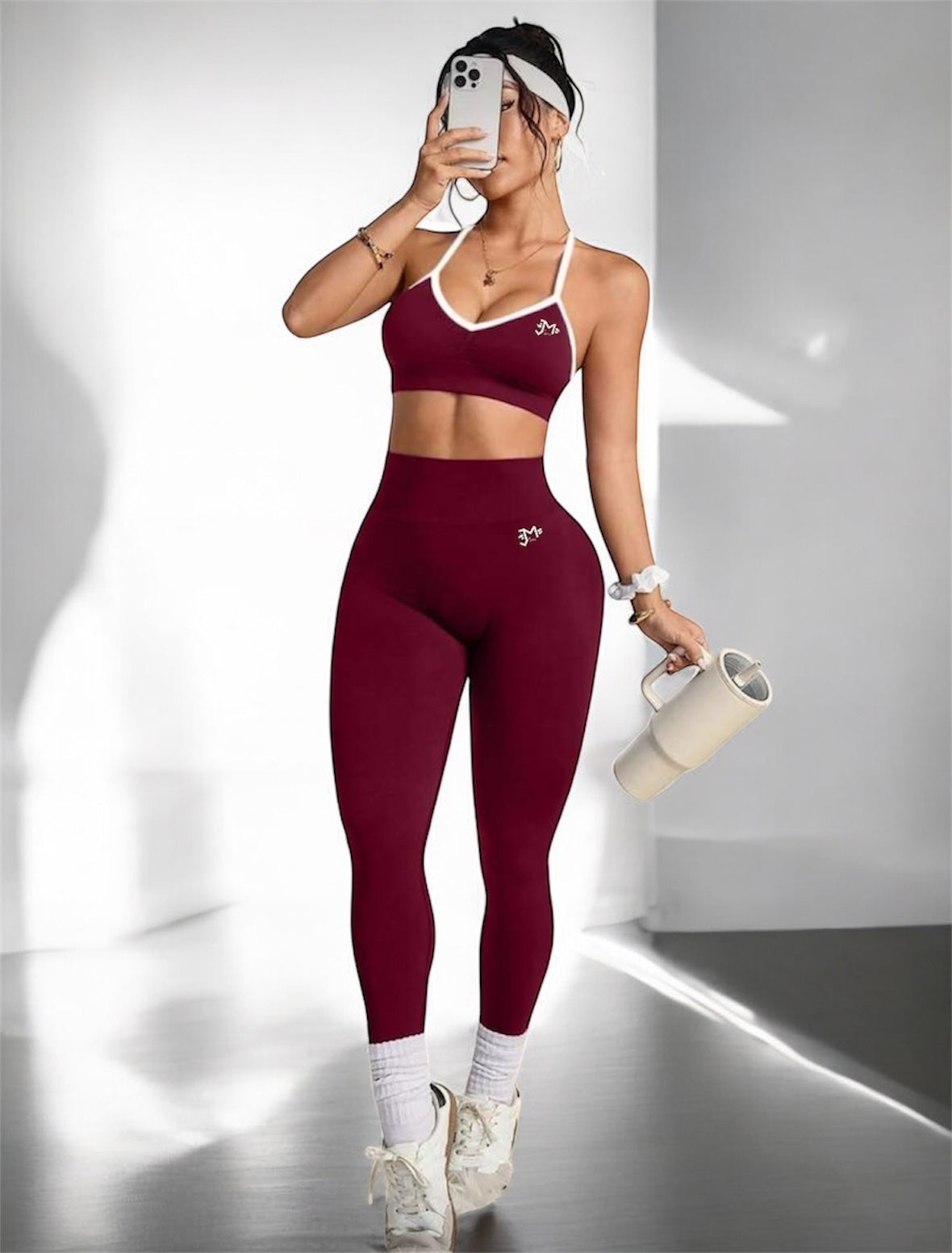 Conjunto Push Up, Top y Leggins Sin costuras, Premium