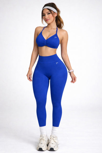 Conjunto Push Up, Top y Leggins Sin costuras, tono Liso