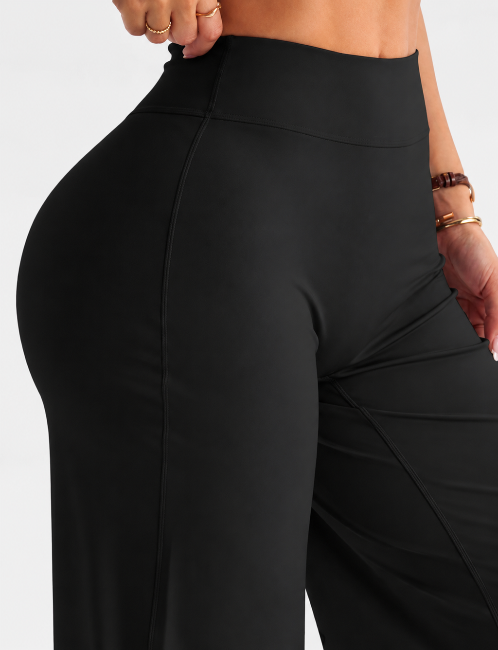 Leggings Sculpt Flar, Tono Liso, Sin costuras