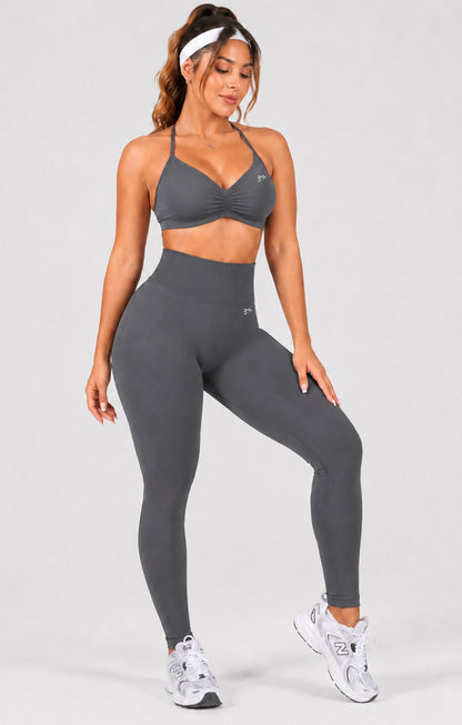 Conjunto Push Up, PREMIUM, Top y Leggins Sin costuras, tono Liso