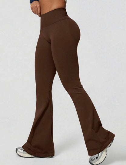 Leggings Push Up Premium Acampanado – Moldeadores, Tono Liso, Sin costuras