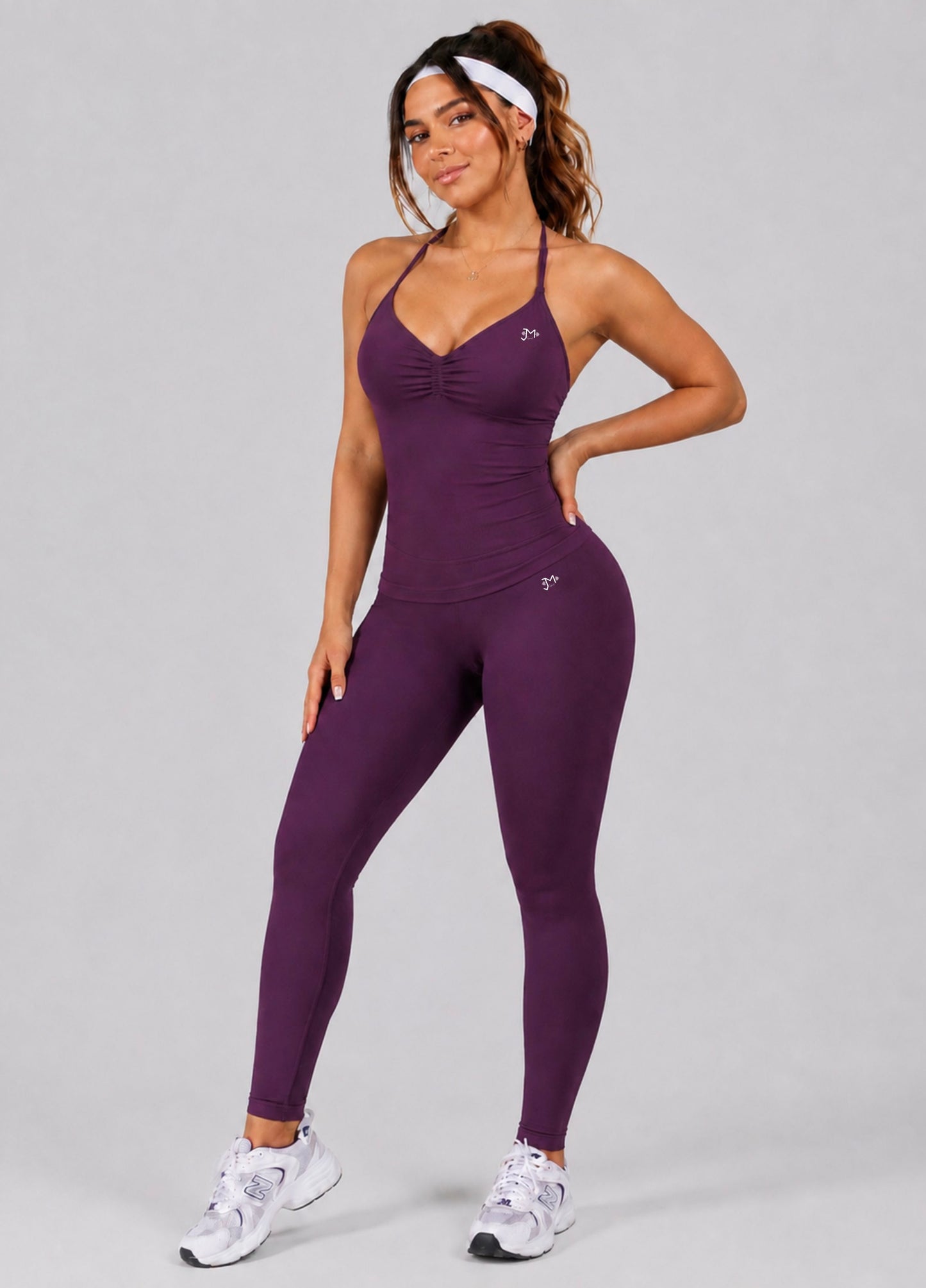 Conjunto Sculpt Halter, Push Up, Leggins y Tank top Premium