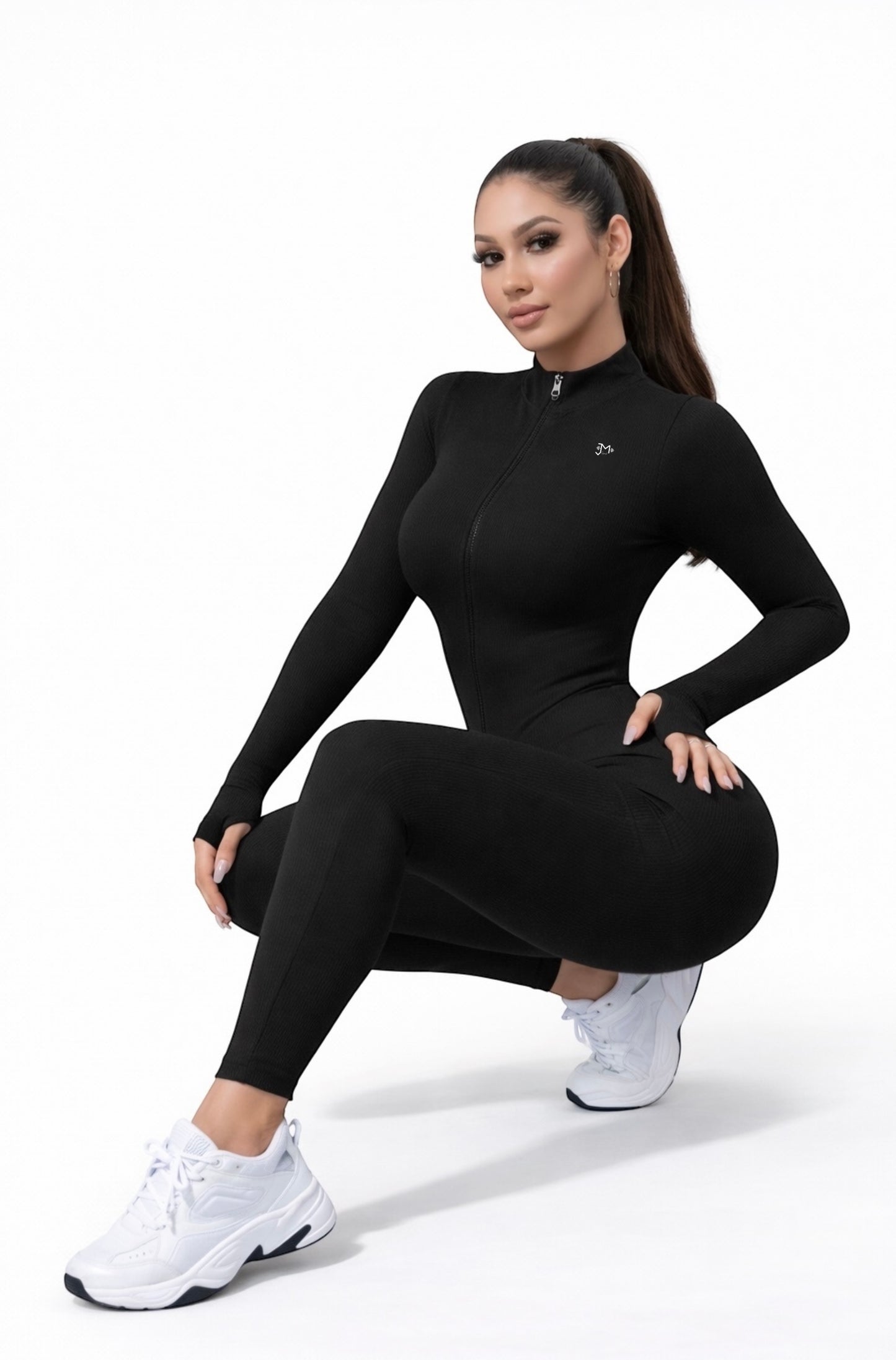 Enterizo Push Up, Sin costuras, Manga larga, Premium