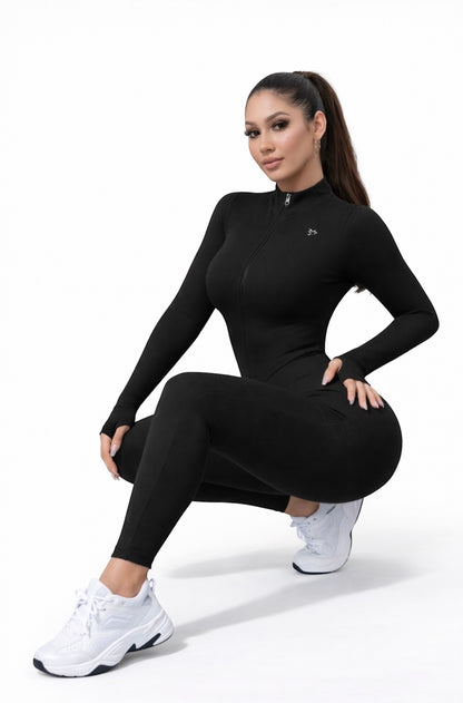 Enterizo Push Up, Sin costuras, Manga larga, Premium