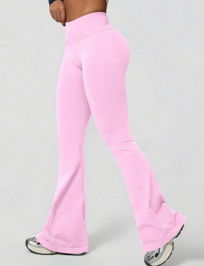 Leggings Push Up Premium Acampanado – Moldeadores, Tono Liso, Sin costuras