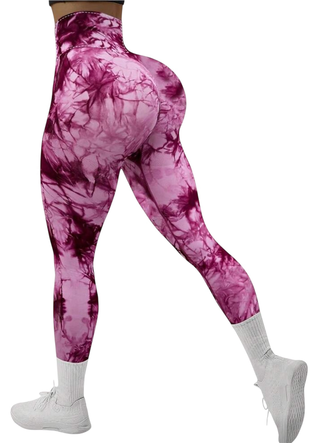 Leggins Rosa Violeta, Push Up, Sin costuras, Tie Dye