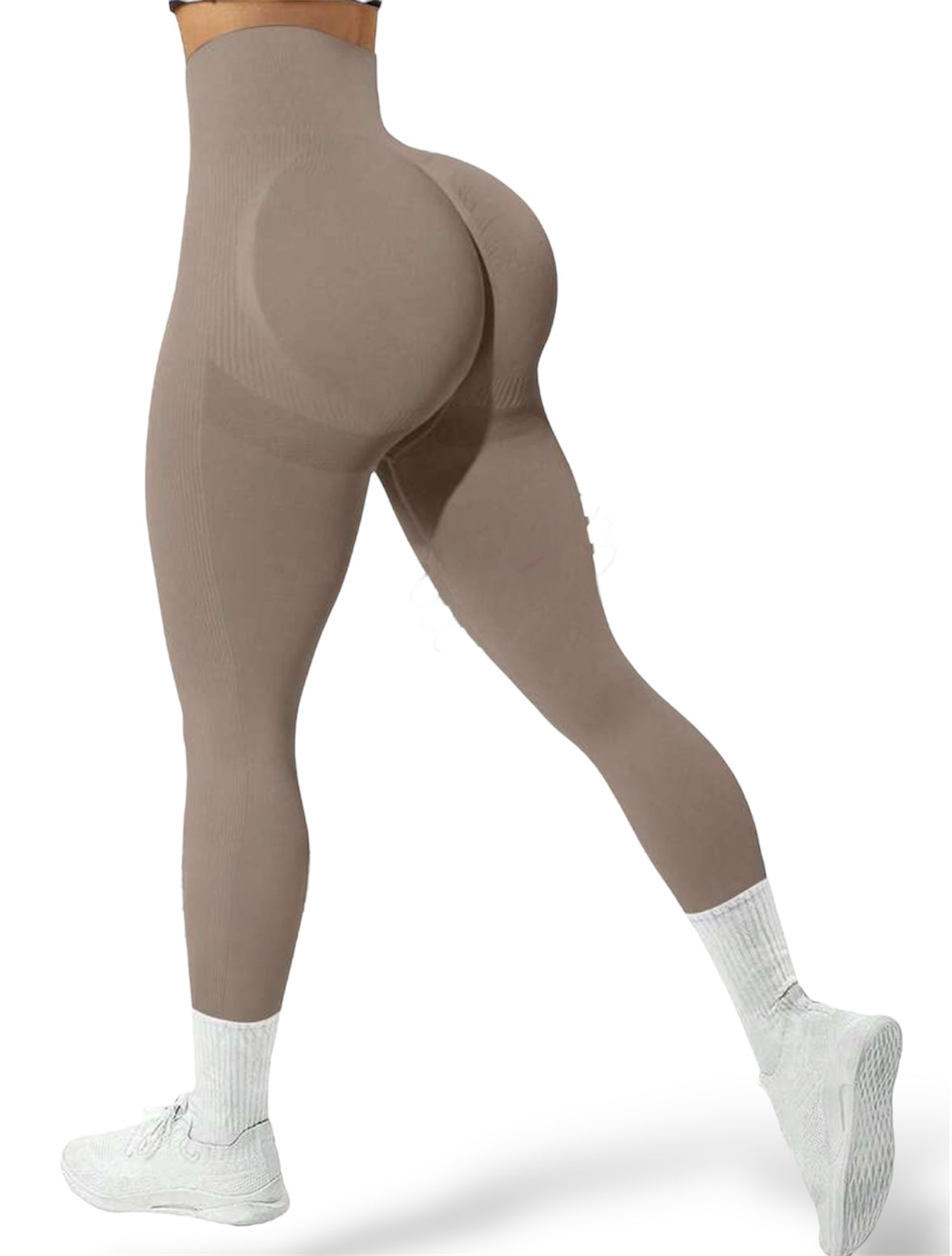 Leggins Deportivos, Push Up, Sin Costuras, Tono liso