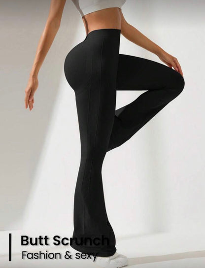 Leggins corte V, Acampanado, Push Up, Sin costuras