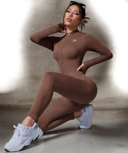 Enterizo Push Up, Sin costuras, Manga larga, Premium