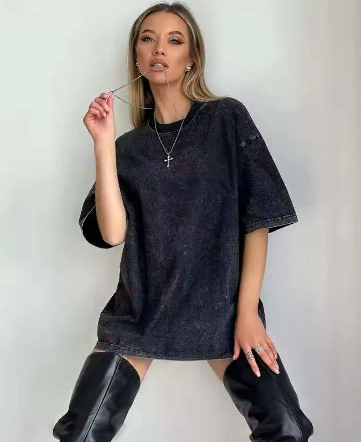Playera Oversize Acid Wash 230 grs, 100% algodón