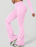 Leggings Push Up Premium Acampanado – Moldeadores, Tono Liso, Sin costuras