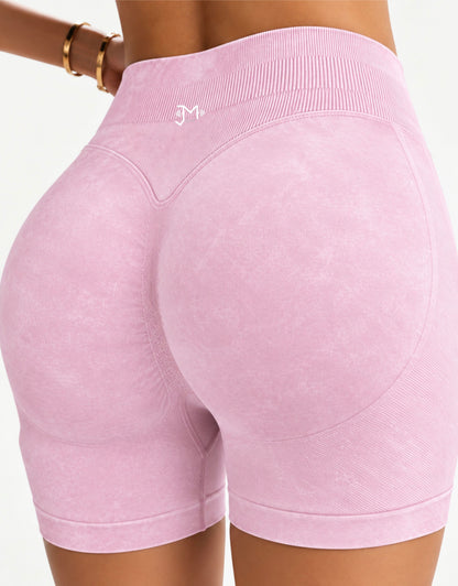Short Push Up, Acid Wash, Sin costuras, Premium
