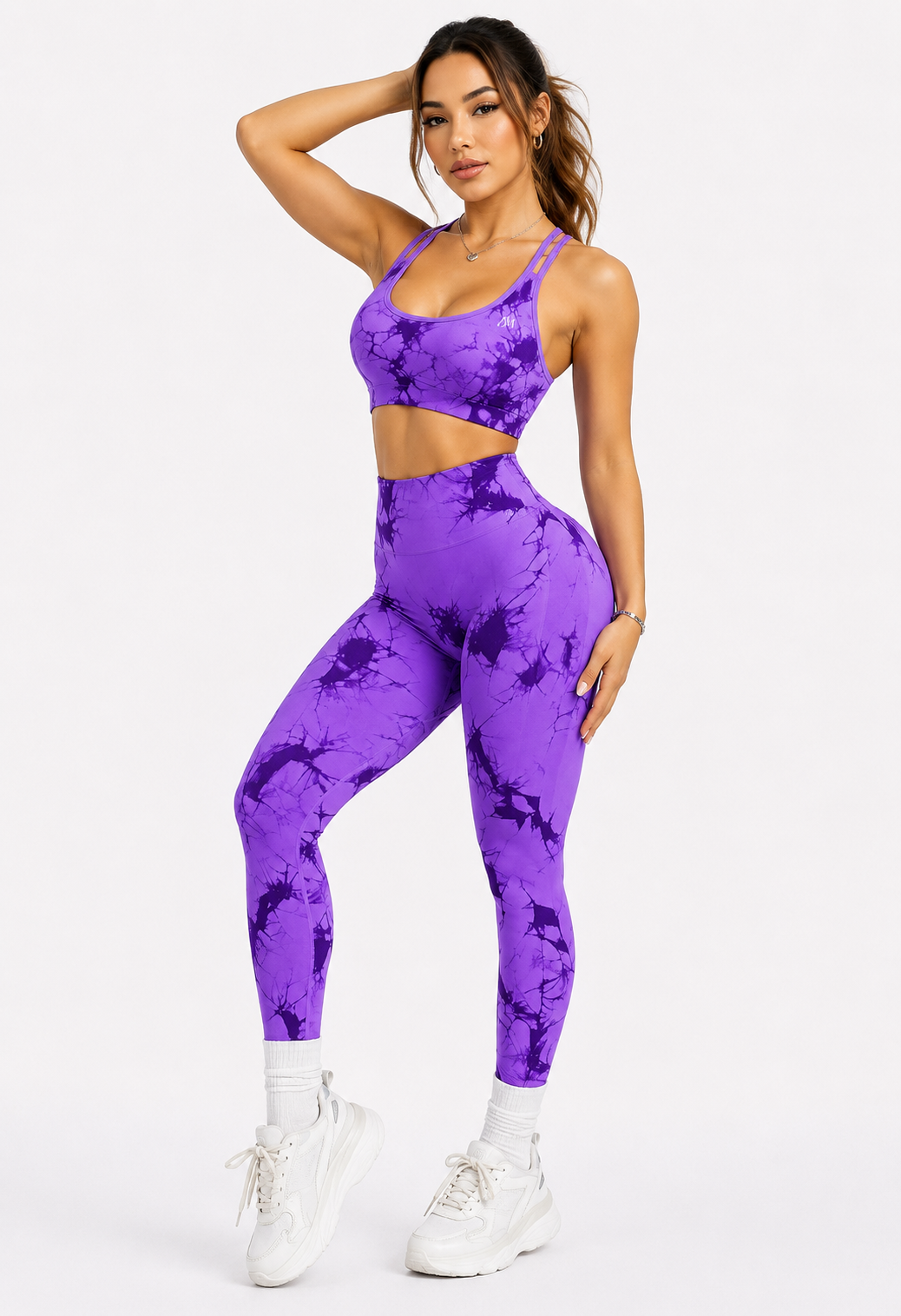 Conjunto Push Up, Tie Dye, Top y Leggins Sin costuras