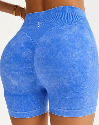 Short Push Up, Acid Wash, Sin costuras, Premium