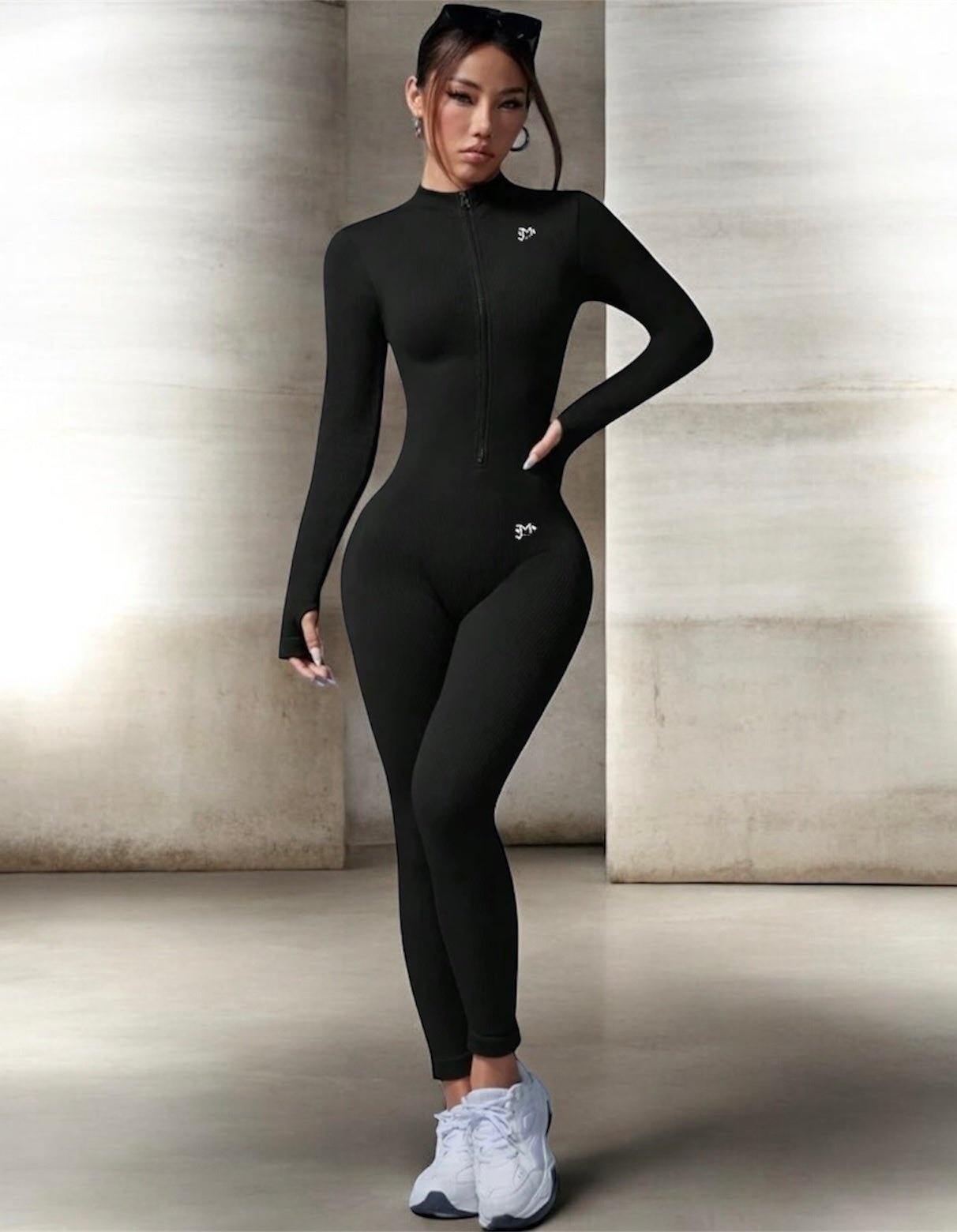 Enterizo Push Up, Sin costuras, Manga larga, Premium