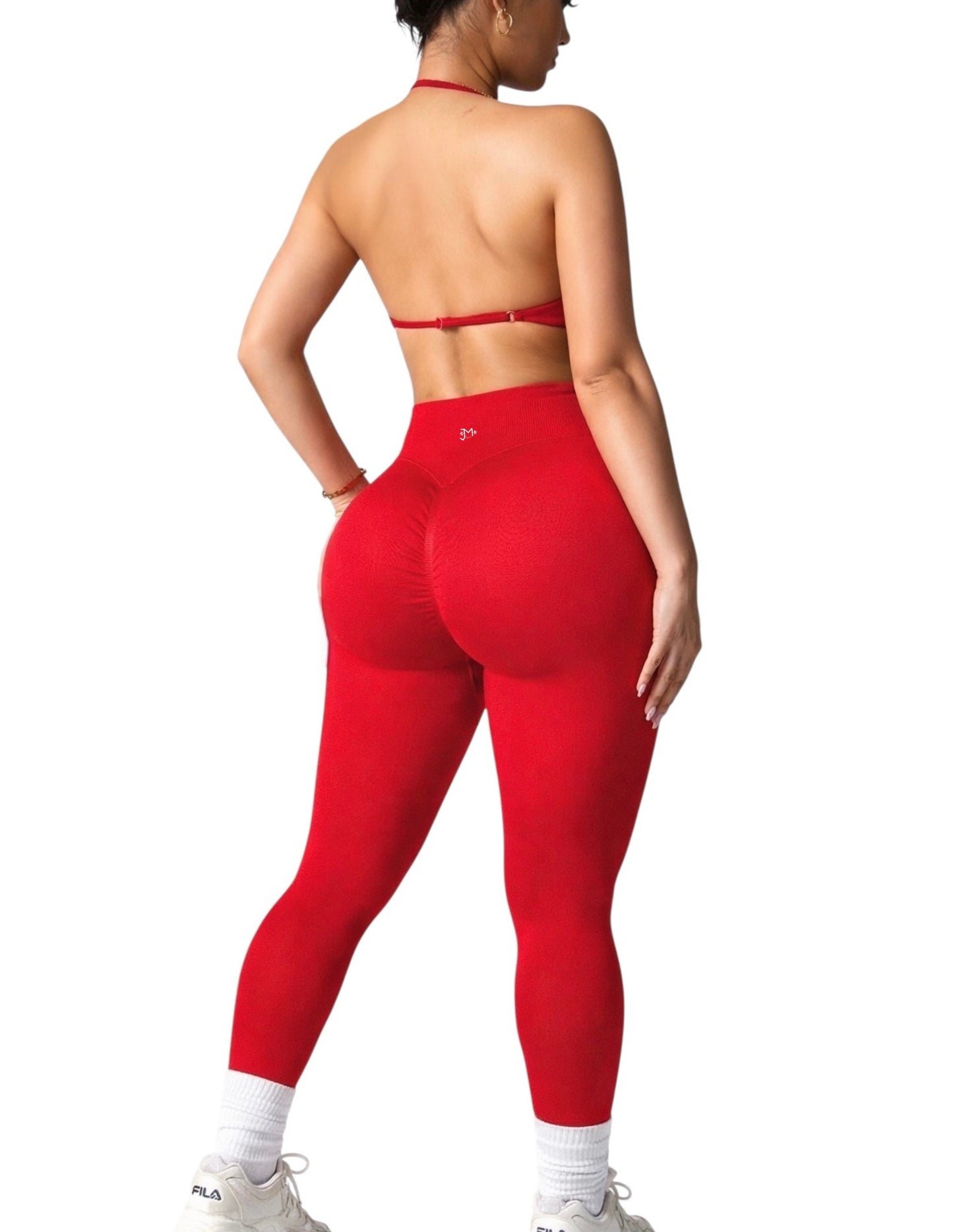 Conjunto Push Up, Top y Leggins Sin costuras, tono Liso