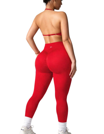 Conjunto Push Up, Top y Leggins Sin costuras, tono Liso